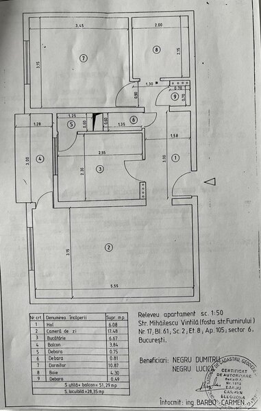 Crangasi, 7 minute Metrou, Constructorilor, comision 0%, apartament 2 camere.